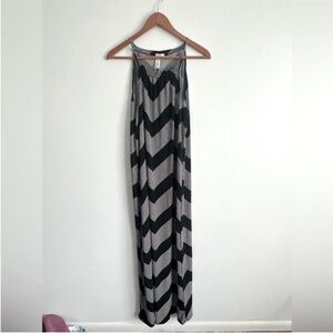 CLOSING SALE •5/$25• Emma & Michele Black and White Chevron Maxi Dress